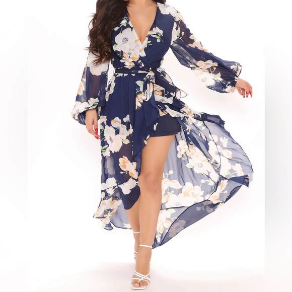 Floral Fever- high low midi dress BNWT - Picture 1 of 2
